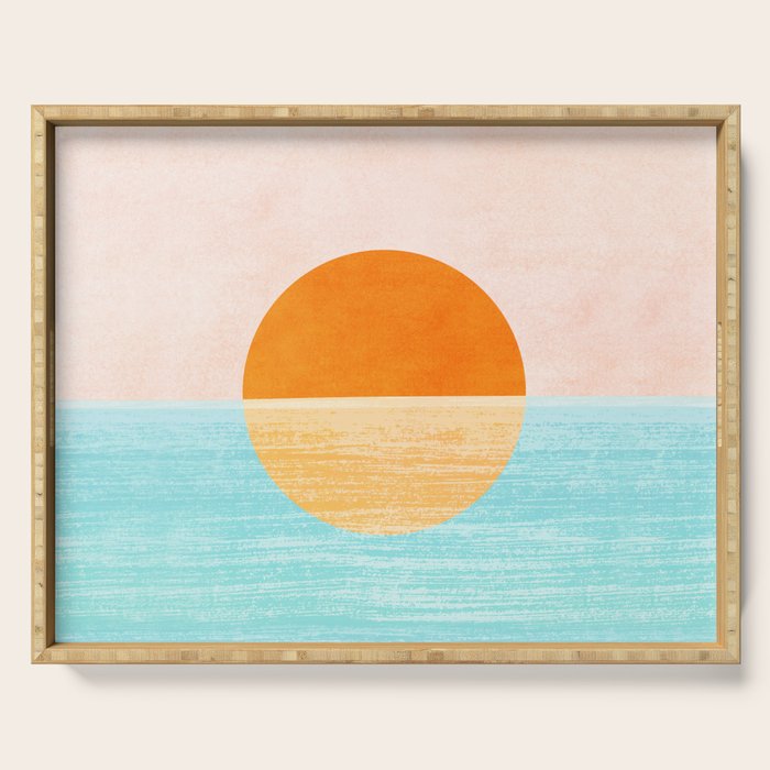 Seaside Sunset Serving Tray Gallery Image 1