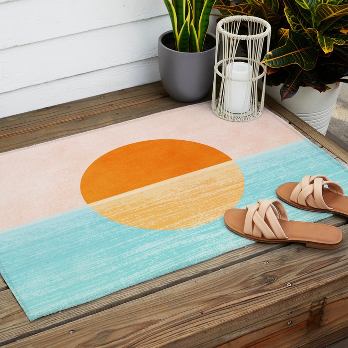 Seaside Sunset Outdoor Rug Gallery Image 2