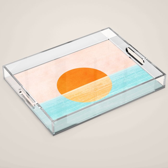 Seaside Sunset Acrylic Tray Gallery Image 1