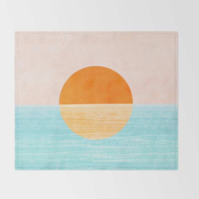 Seaside Sunset Throw Blanket Gallery Image 2