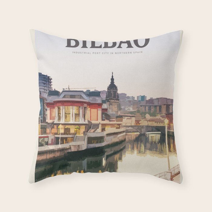 Visit Bilbao Throw Pillow Gallery Image 6