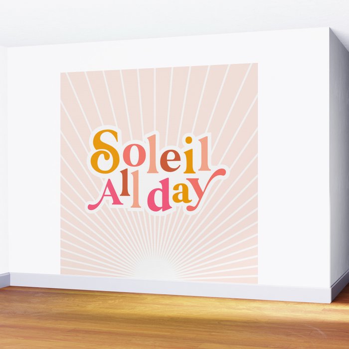 Soleil All day - Positive words Wall Mural Gallery Image 2