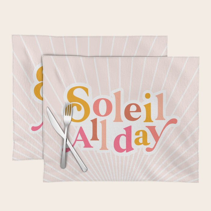 Soleil All day - Positive words Placemat Gallery Image 1