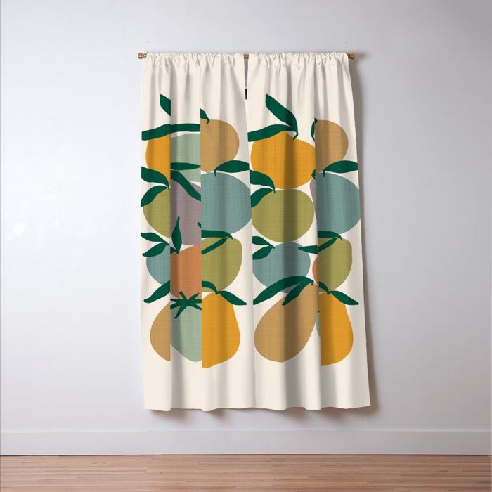 2025 EARTHY FRUIT MARKET CALENDAR Window Curtain Gallery Image 3