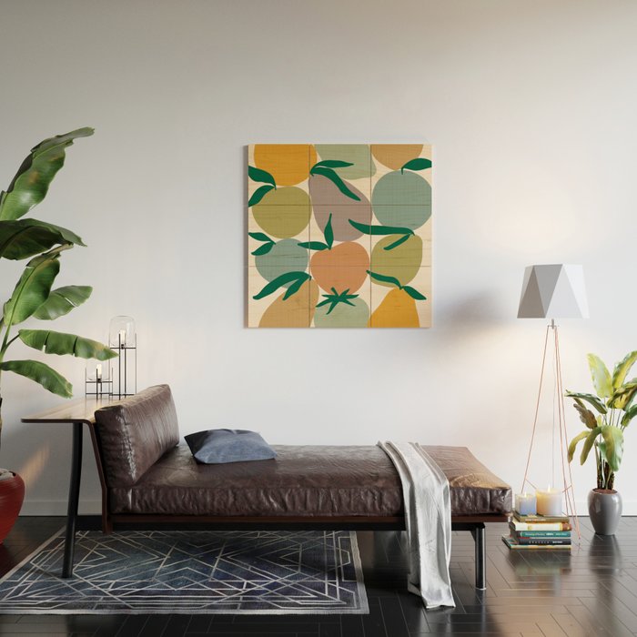 2025 EARTHY FRUIT MARKET CALENDAR Wood Wall Art Gallery Image 2