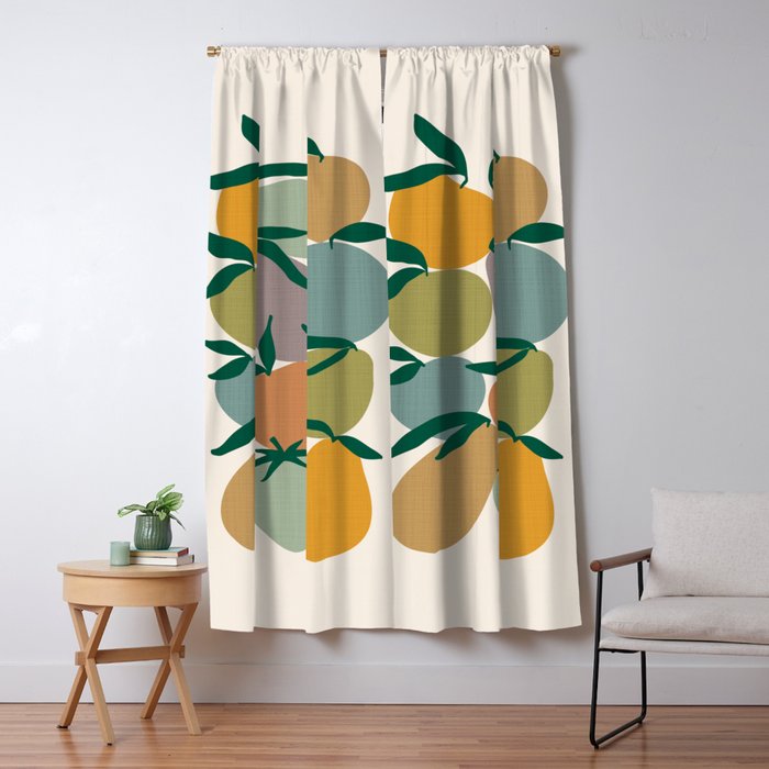 2025 EARTHY FRUIT MARKET CALENDAR Window Curtain Gallery Image 1