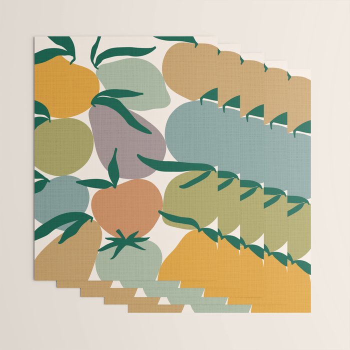 2025 EARTHY FRUIT MARKET CALENDAR Wrapping Paper Gallery Image 3