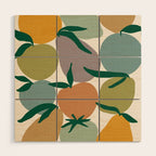 2025 EARTHY FRUIT MARKET CALENDAR Wood Wall Art Gallery Image 1