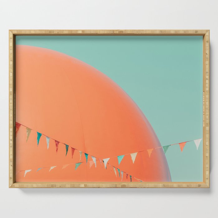 The Big Orange - Retro Diner Photography, Midcentury Modern Serving Tray Gallery Image 1
