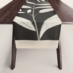 Minimalist plants and leaves Art 3 Table Runner Gallery Image 1