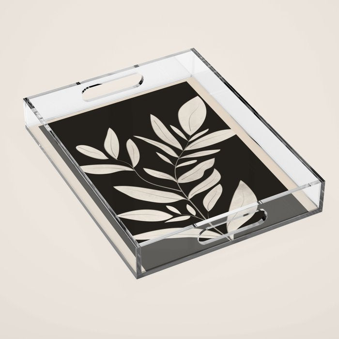 Minimalist plants and leaves Art 3 Acrylic Tray Gallery Image 1