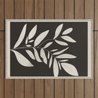 Minimalist plants and leaves Art 3 Outdoor Rug Gallery Image 1