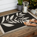 Minimalist plants and leaves Art 3 Outdoor Rug Gallery Image 2