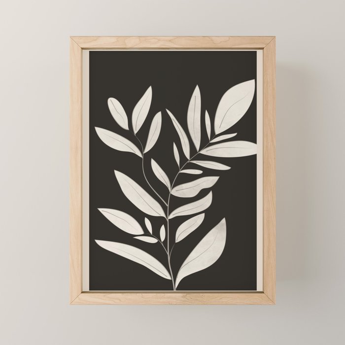Minimalist plants and leaves Art 3 Mini Art Print Gallery Image 1