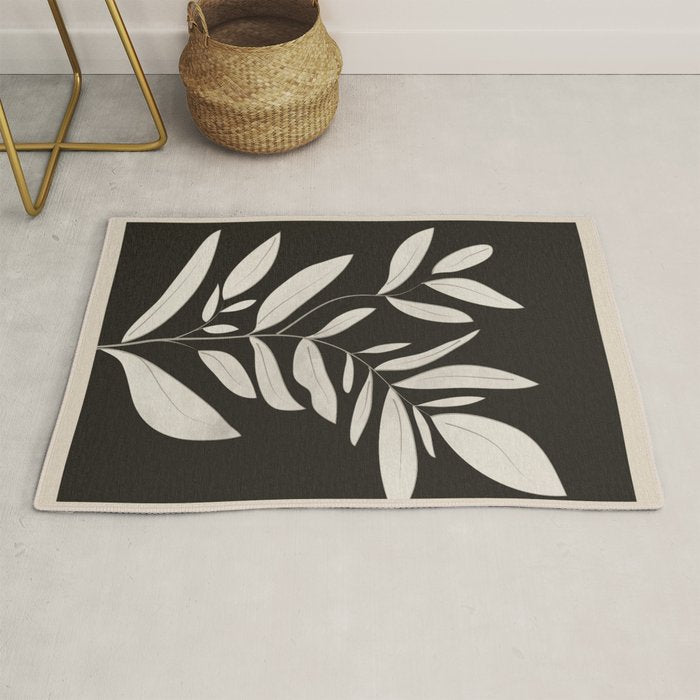Minimalist plants and leaves Art 3 Rug Gallery Image 1