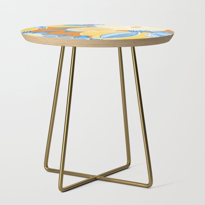 Bright Lemon Floral - Botanical Painting Side Table Gallery Image 1