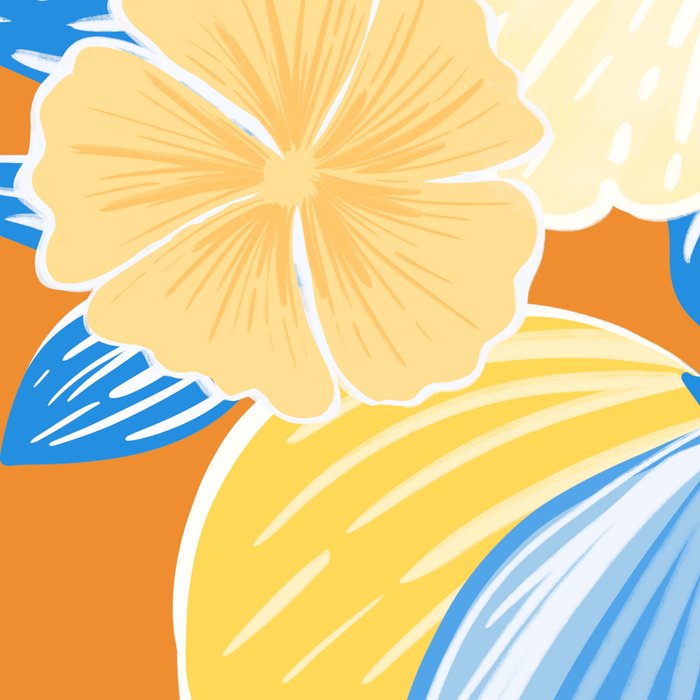 Bright Lemon Floral - Botanical Painting Coffee Mug Gallery Image 2