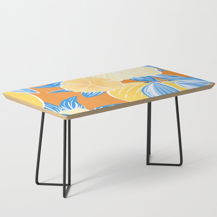 Bright Lemon Floral - Botanical Painting Coffee Table Gallery Image 1
