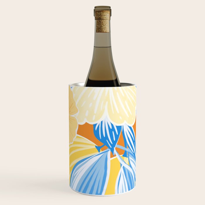Bright Lemon Floral - Botanical Painting Wine Chiller Gallery Image 3