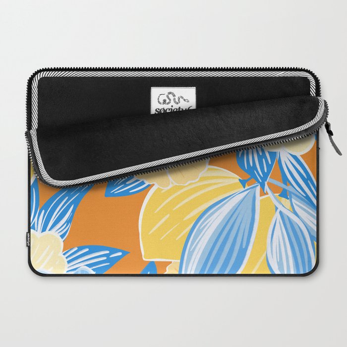 Bright Lemon Floral - Botanical Painting Laptop Sleeve Gallery Image 2