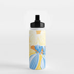 Bright Lemon Floral - Botanical Painting Water Bottle Gallery Image 2