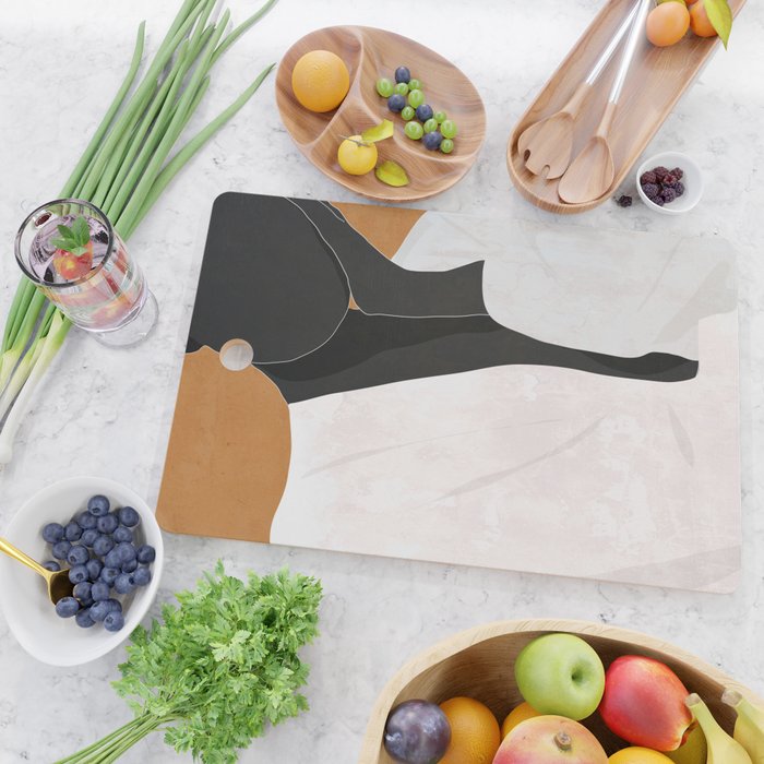 Minimal Art Girl 9a Cutting Board Gallery Image 2