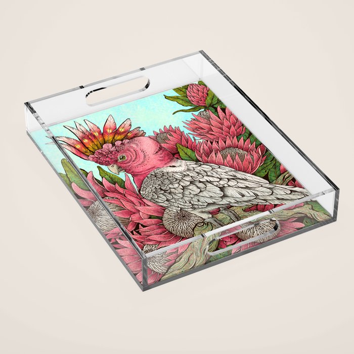 Major Mitchells Cockatoo Acrylic Tray Gallery Image 1