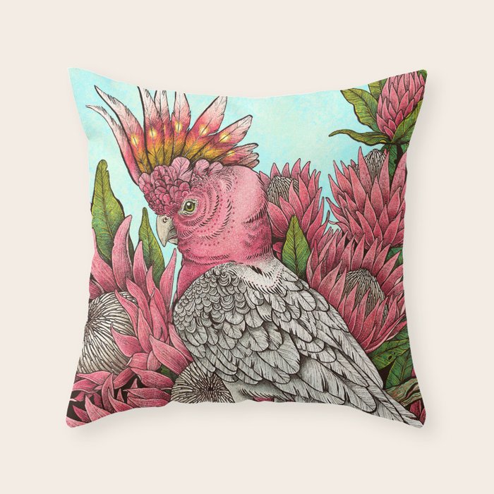 Major Mitchells Cockatoo Throw Pillow Gallery Image 6