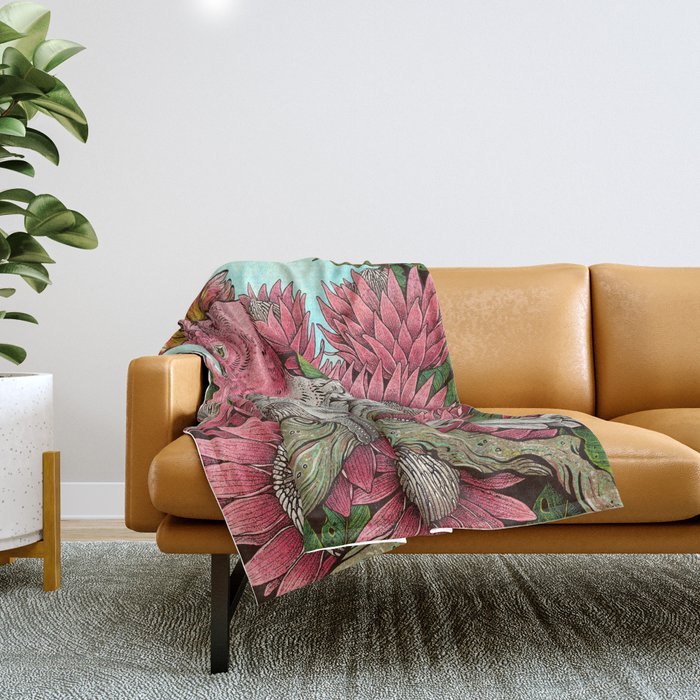 Major Mitchells Cockatoo Throw Blanket Gallery Image 1