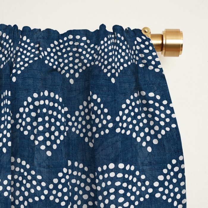 Wabi Sabi Arches in Blue Window Curtain Gallery Image 2