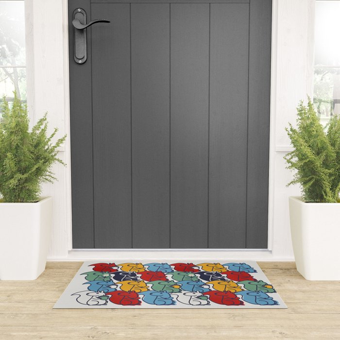Colorful Squirrels Welcome Mat Gallery Image 3