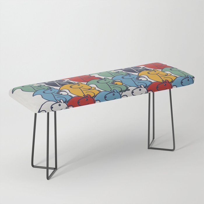 Colorful Squirrels Bench Gallery Image 1