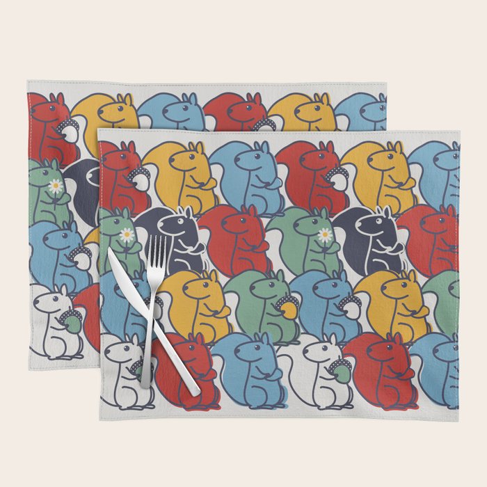 Colorful Squirrels Placemat Gallery Image 1