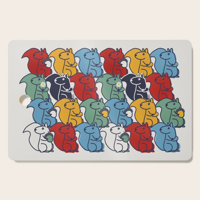 Colorful Squirrels Cutting Board Gallery Image 1
