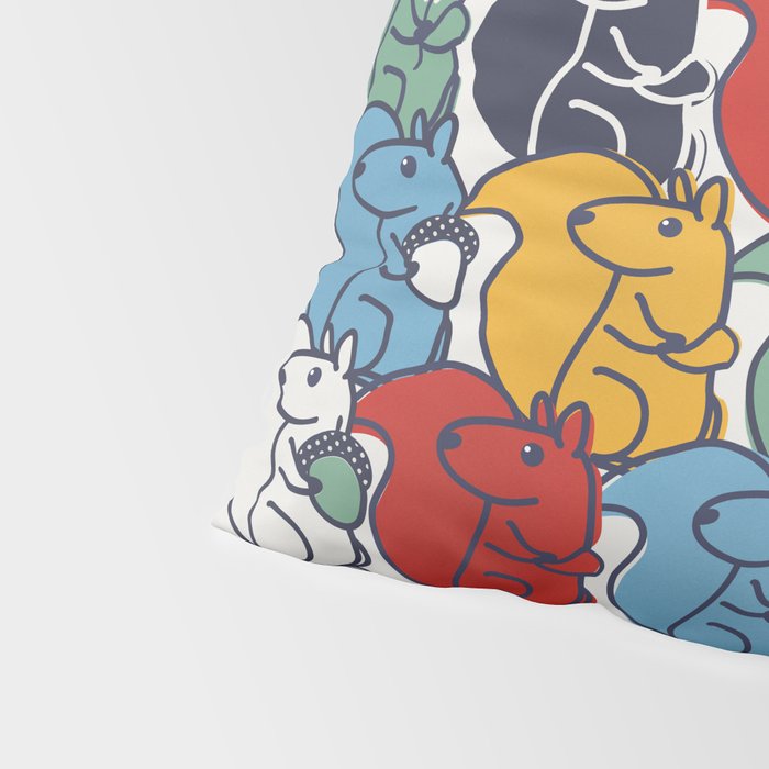 Colorful Squirrels Pillow Sham Gallery Image 4