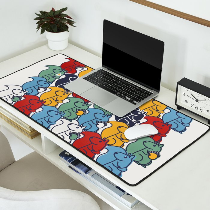 Colorful Squirrels Desk Mat Gallery Image 2