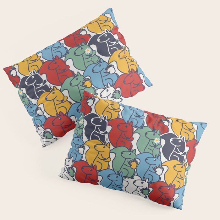 Colorful Squirrels Pillow Sham Gallery Image 3