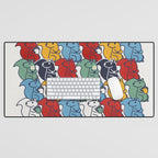 Colorful Squirrels Desk Mat Gallery Image 1