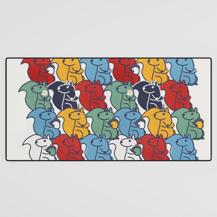 Colorful Squirrels Desk Mat Gallery Image 3