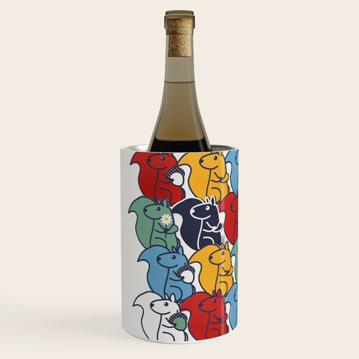 Colorful Squirrels Wine Chiller Gallery Image 2