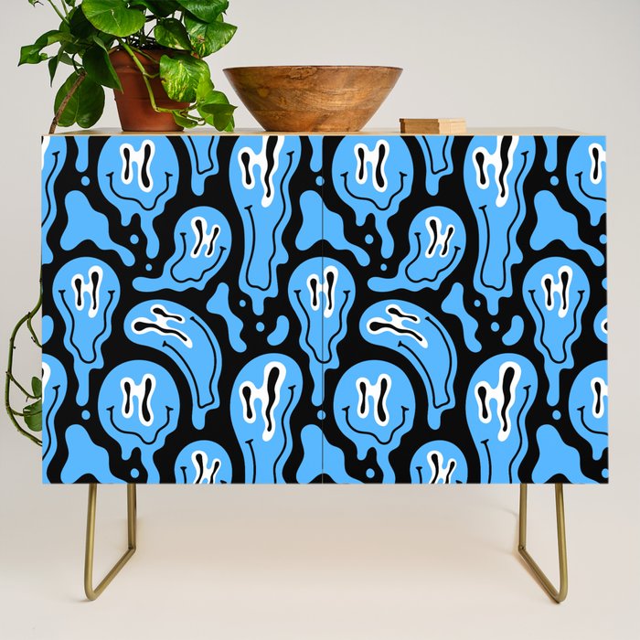 Funny smiling face pattern Credenza Gallery Image 1