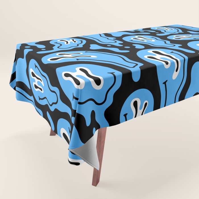 Funny smiling face pattern Tablecloth Gallery Image 1