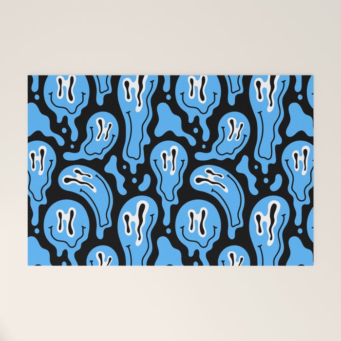 Funny smiling face pattern Welcome Mat Gallery Image 1