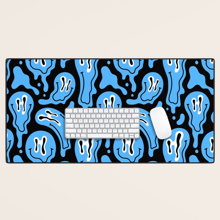 Funny smiling face pattern Desk Mat Gallery Image 1