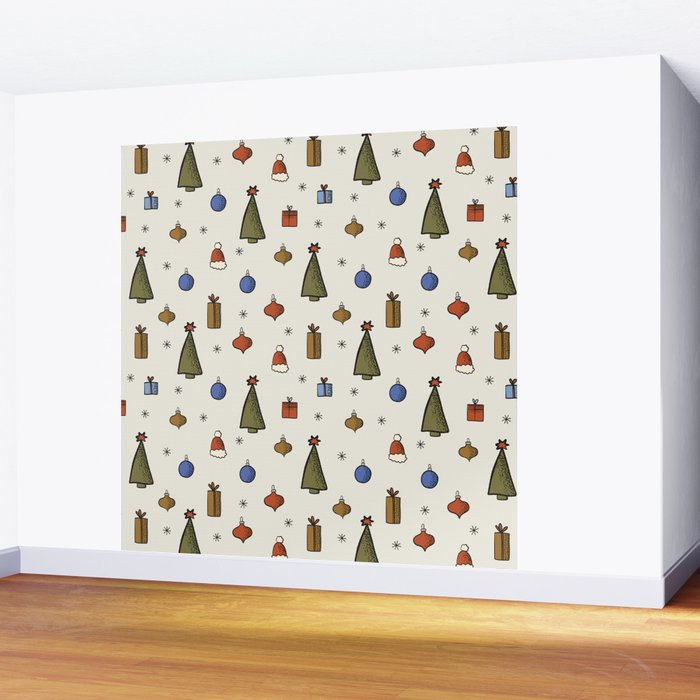 Christmas Pattern #2 Wall Mural Gallery Image 2