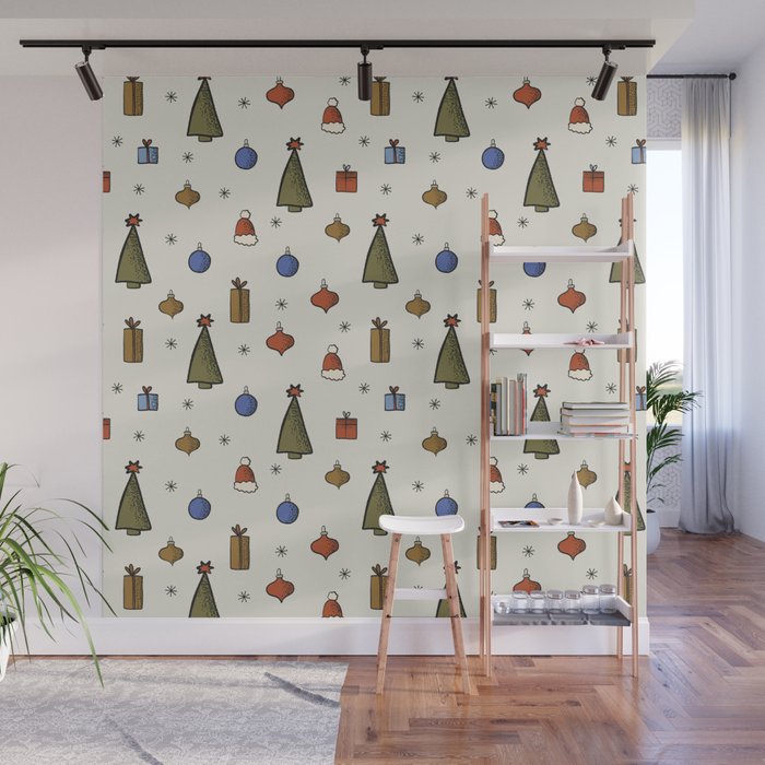 Christmas Pattern #2 Wall Mural Gallery Image 1