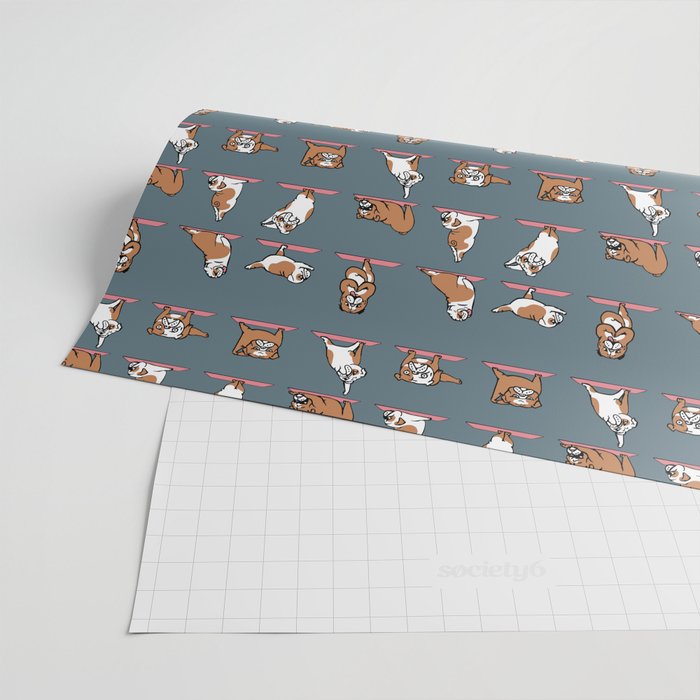 English Bulldog Yoga Wrapping Paper Gallery Image 2
