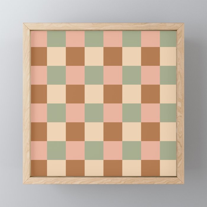 Checkered Multicolor Pattern XXV Western Summer Mini Art Print Gallery Image 1