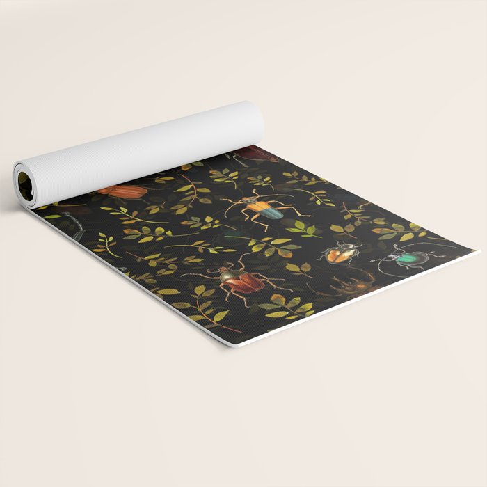 Vintage Mystic Night Beetle And Bugs Dance  Yoga Mat Gallery Image 2
