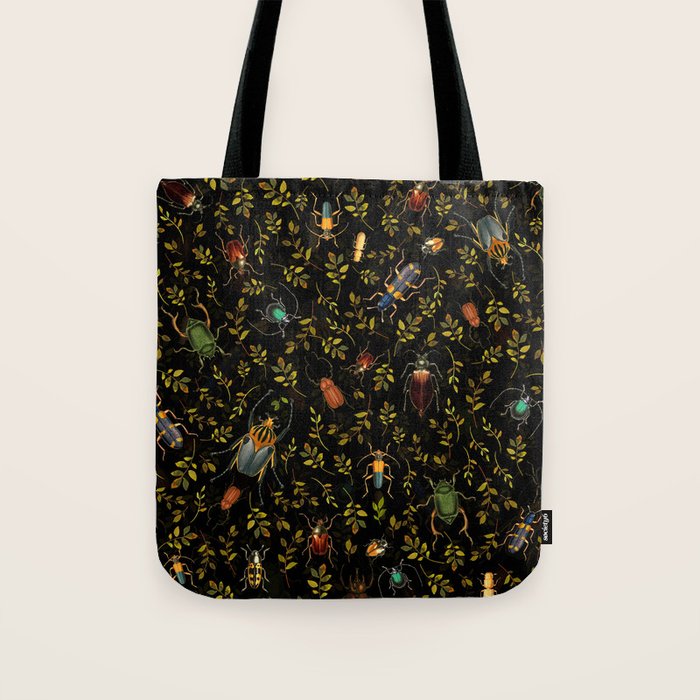 Vintage Mystic Night Beetle And Bugs Dance  Tote Bag Gallery Image 1